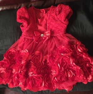 12 mo Red dress By Nannette Baby